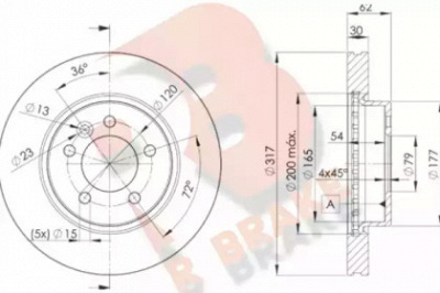 R BRAKE 78rbd27360 -  Тормозной диск